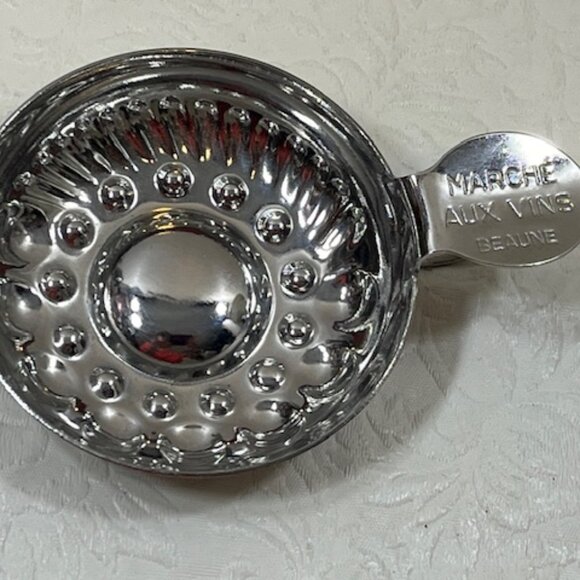 VTG Metal Wine Taster Cup Marché Aux Vins Beaune France 4"x3" - Picture 2 of 13